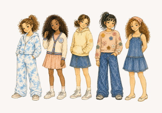The five girls of Foxtale Forest standing together