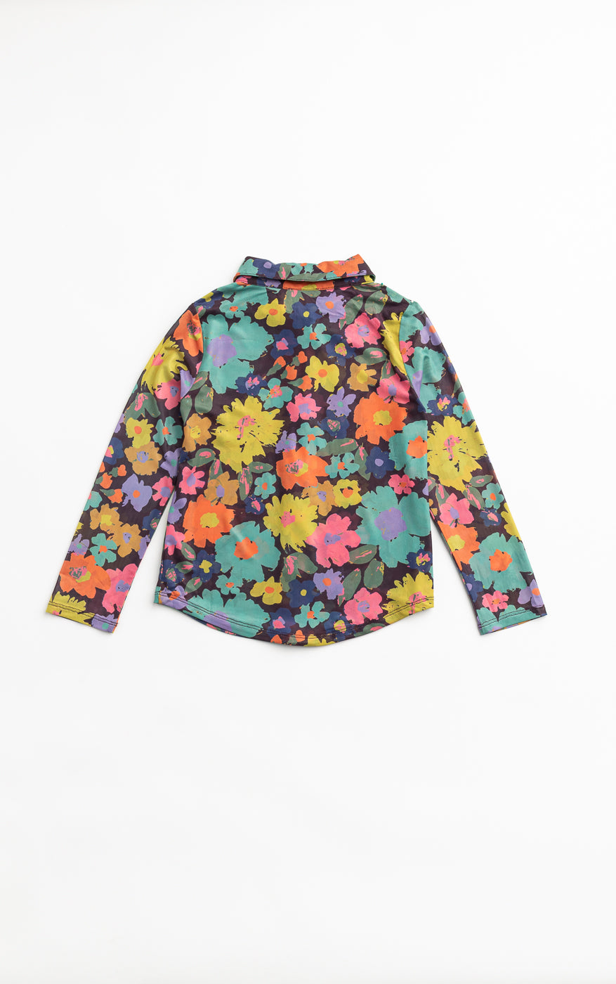 Flower Power Button Blouse