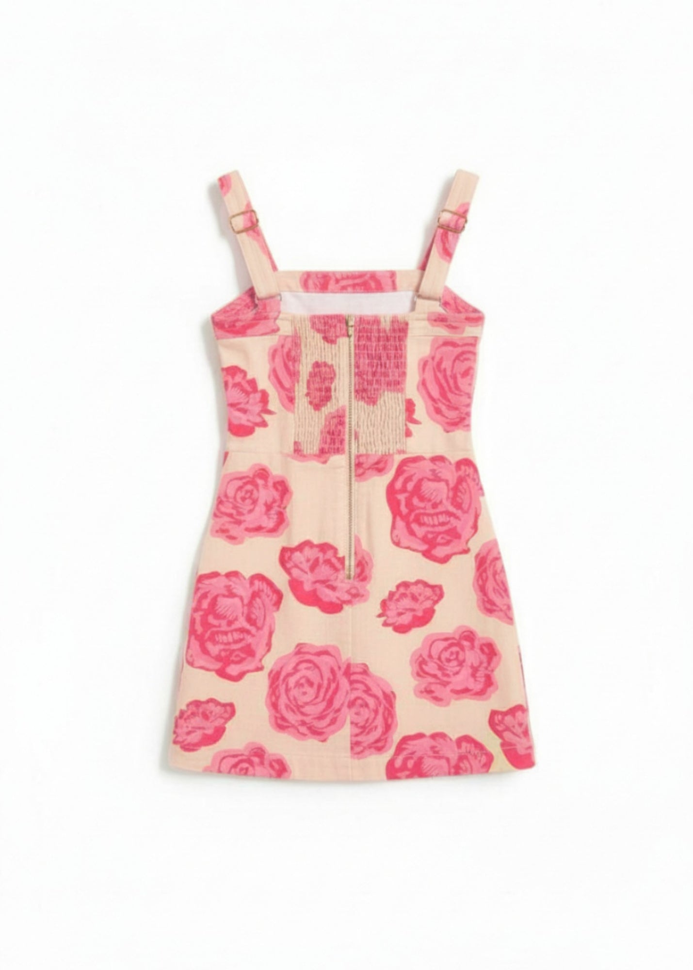 denim dress with roses Rose Secret Light Blue Denim Mini Dress with Roses